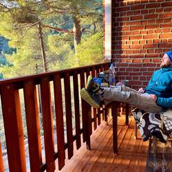 Die letzten Sonbenstrahlen werden heute mal auf der Terrasse genossen 😌