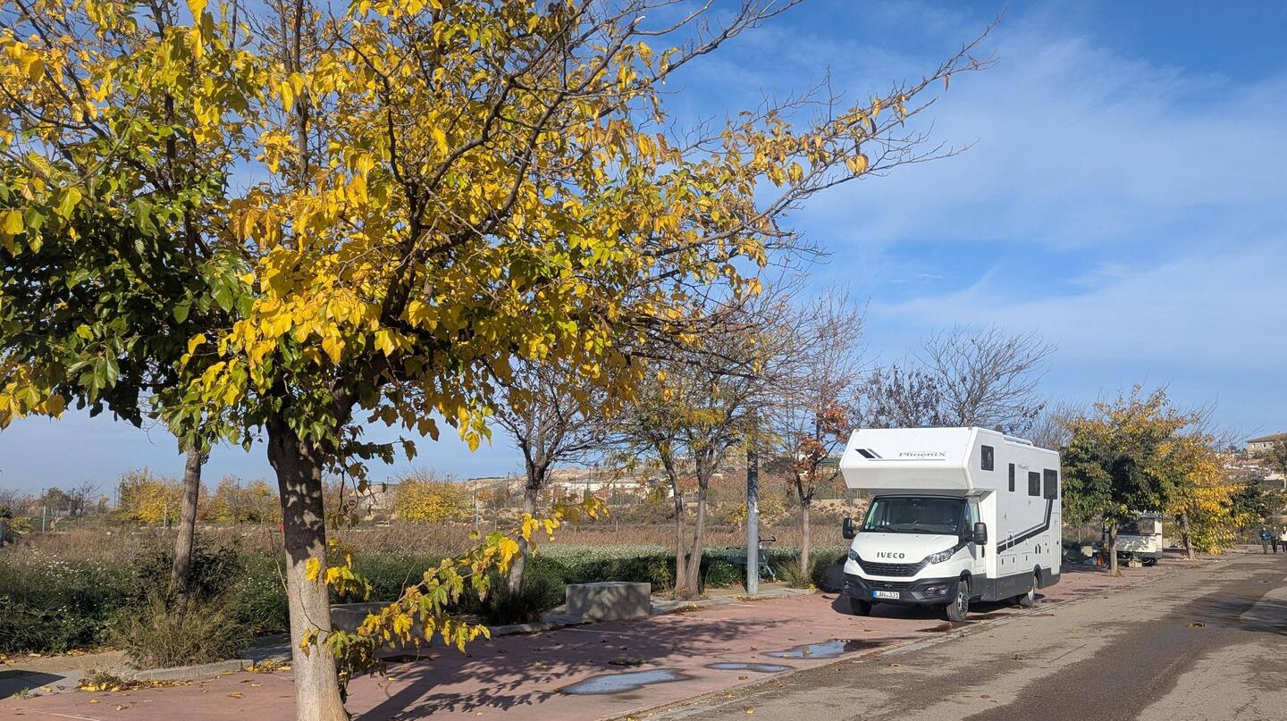 Unser Stellplatz am Campus del Ebro