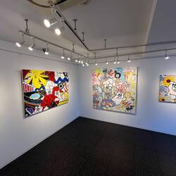 One of Harajukus many art exhibitions