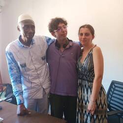 Le maire, Manu et moi !