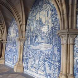 Tiling in the cathedral cloisters