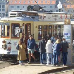 Antique city tram