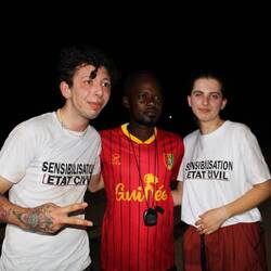 Manu, Boubacar Ortega (l'entraîneur) et moi même