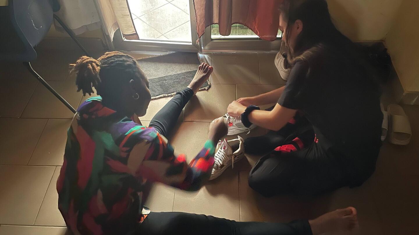 Atelier lacets à la maison