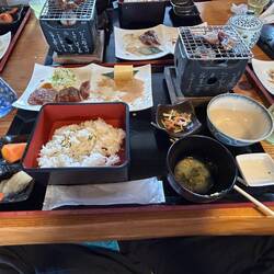 Wonderful serving of Japanese specialties.