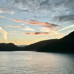 Sunset when back on ship.