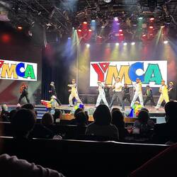 Lively show after dinner. Everyone was into the YMCA.