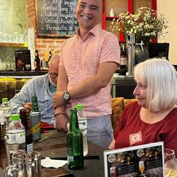 Quang, our tour guide, at our farewell dinner