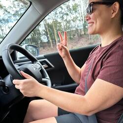 Annadretti's 1st time driving on the left side