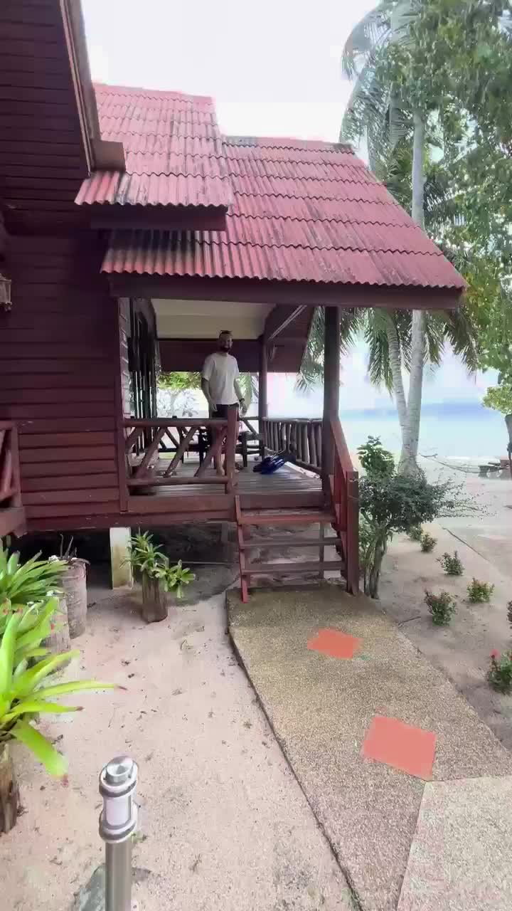 Beach Bungalow am Morgen