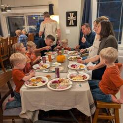 Kids Table included mom and grandma