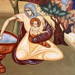 Nicht zu vergessen Jesus, der schon als Baby mit einem Sixpack ausgestattet war 💪🏼