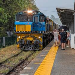Einfahrt des Zuges in Freshwater