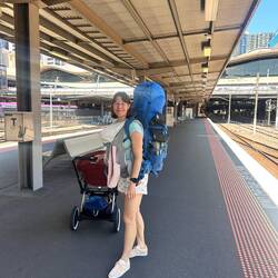 Am Bahnhof in Melbourne
