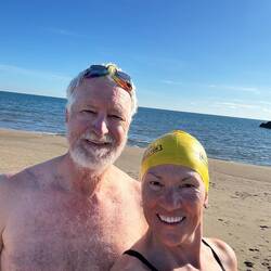 Into the salty Mediterranean!