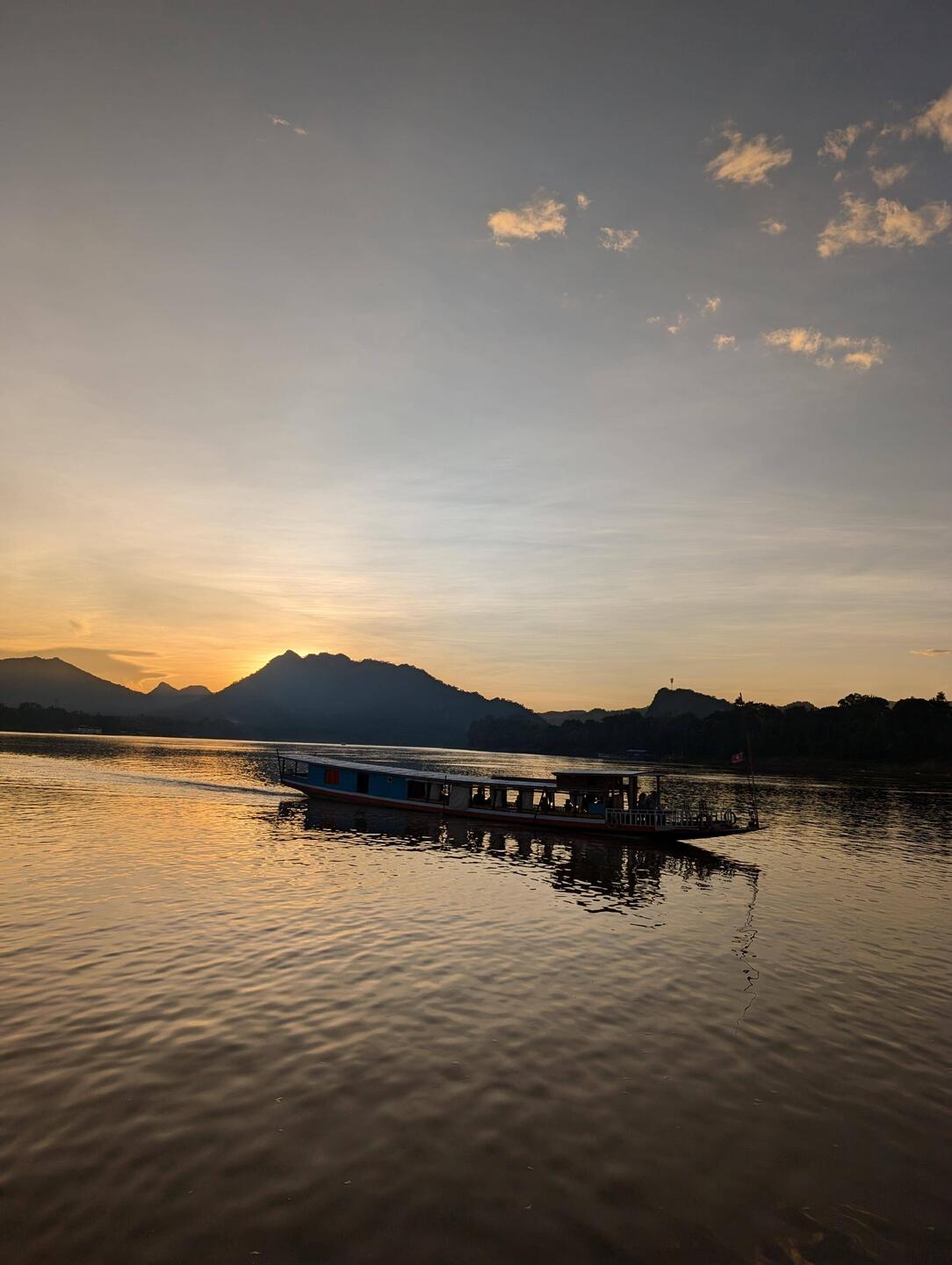 Sunset cruise on the Mekong river