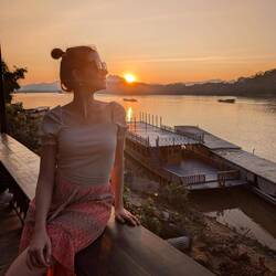 Sunset at Mekong River