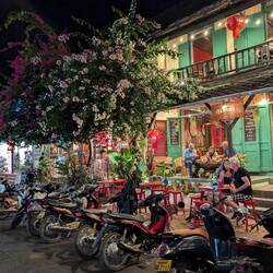 Charming street with a lot of restaurants and bars