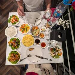 Dinner on the cruise