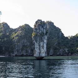We did not catch the best angle but this rock is known for standing on a seemingly waferthin base