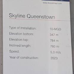 The gondola system was just completed last year
