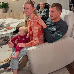 Scott, Matty, and baby Celine