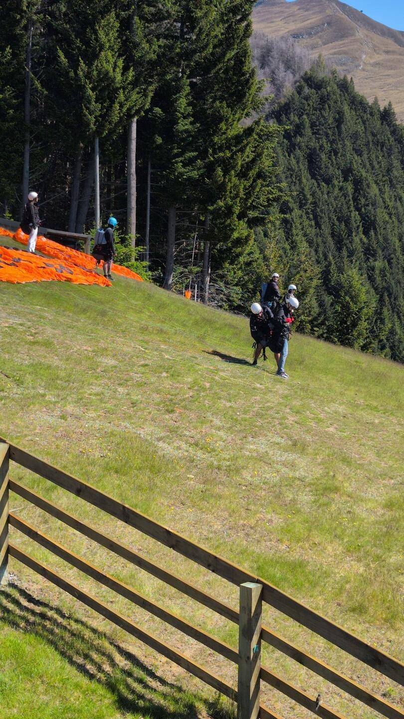They took off from nearest the chairlift