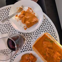 Audrey had butter chicken
