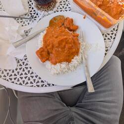 Tim had chicken tikka marsala
