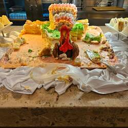 This was a cake. I didn't get there early enough to get the turkey & feathers before it was cut into