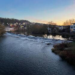Blick von der Bartenwetzer Brücke auf die Fulda