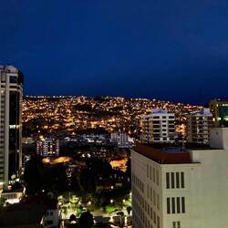 La vue de notre appart à Sopocachi au 12ème étage