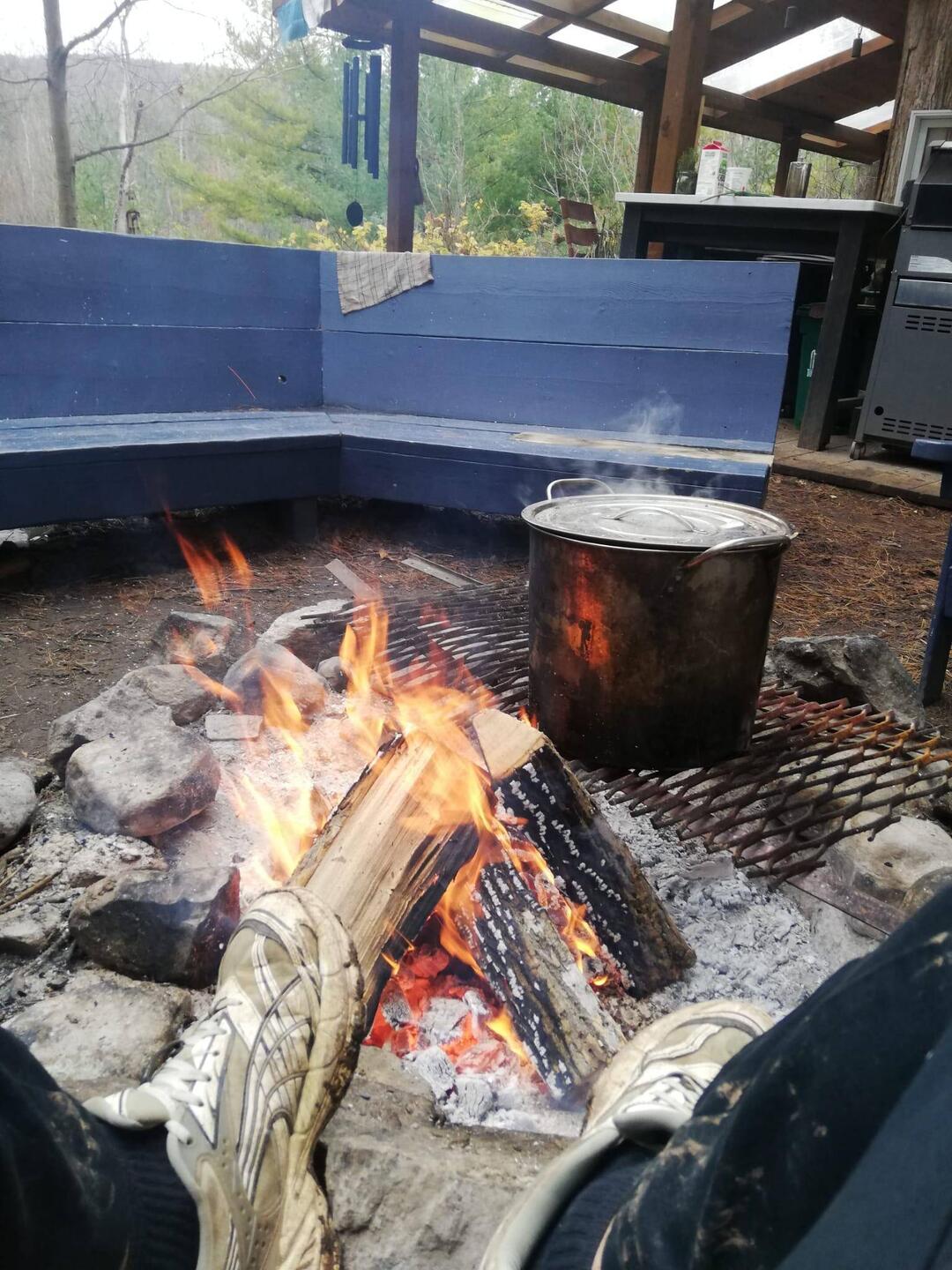 Der wichtigste (wärmste) Ort im Camp