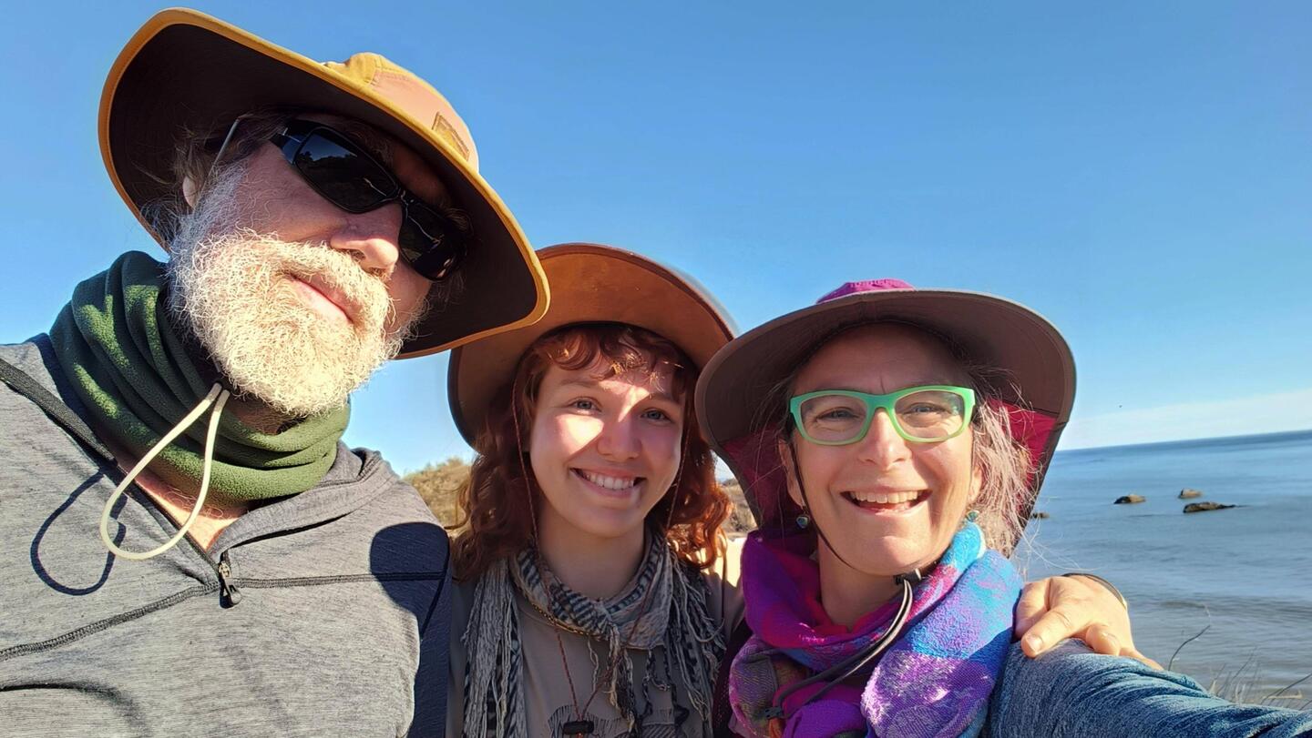 Happy family in the sunshine