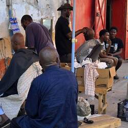Friseursalon am Straßenrand
