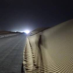 Die Dünen blockieren bald die Straße