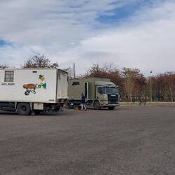 Overlander aus Italien. Der Kartoffel LKW kommt ursprünglich Wuppertal 😅