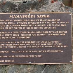 Problems with the hydro power station, they wanted to flood Manapori. The locals stopped it