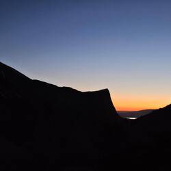 Monduntergang und Sonnenaufgang