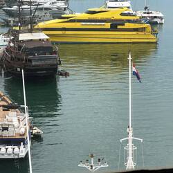 Later in the evening all these boats were used for dinner cruises