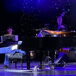 Happy birthday upside down and unseen keyboard