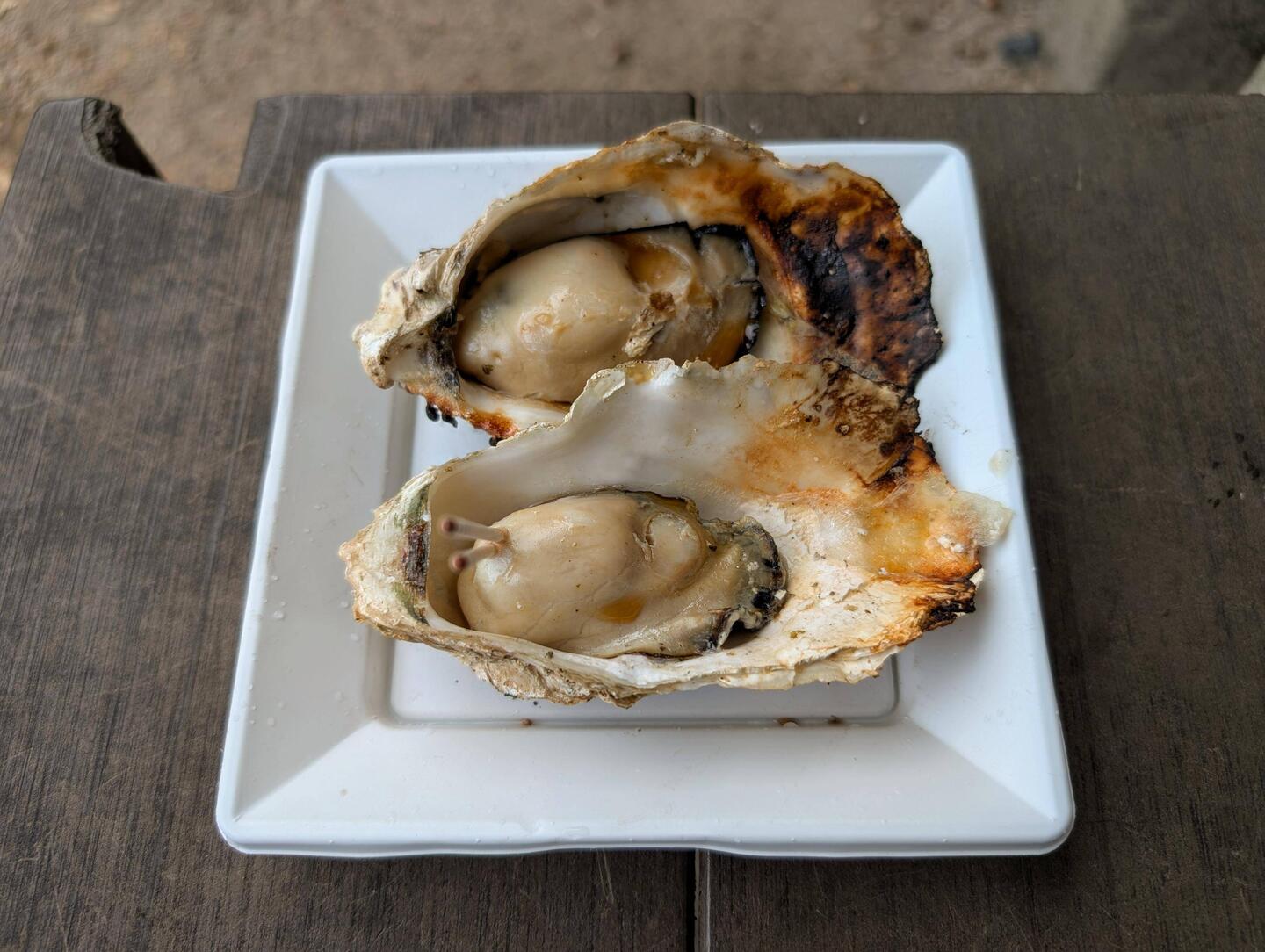 Grilled oysters