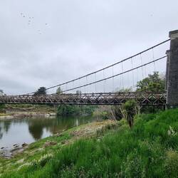 Old suspension bridge. Name escapes me.