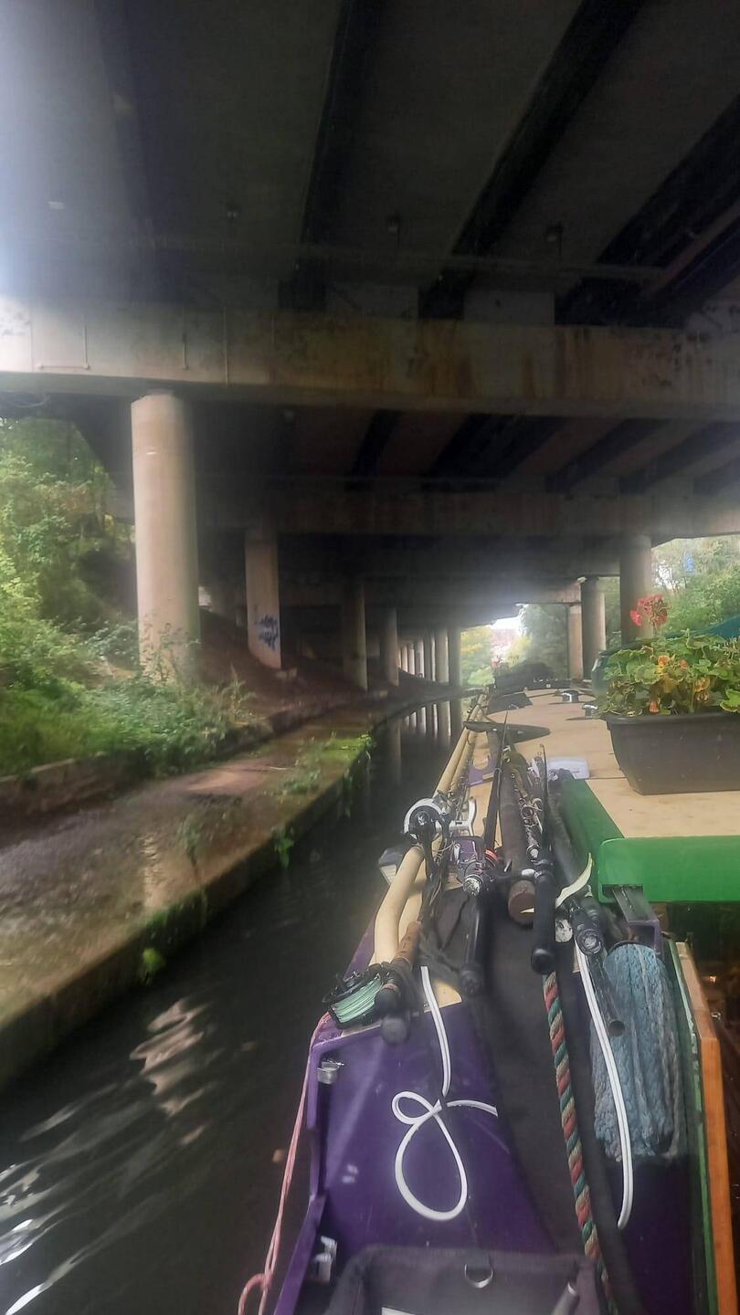 Chugging along under the M5