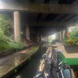 Chugging along under the M5