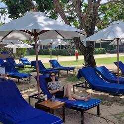 schöner Schattenplatz unter Bäumen