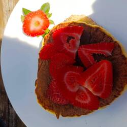 Pancake mit Erdbeeren