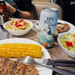 Steak mit Beilagen