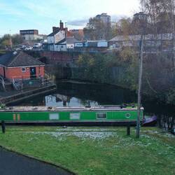Moored up at the visitor spot near the services building