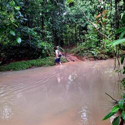 So sieht es also aus, wenn man "keinen" Fluss überquert 🤪🤣
